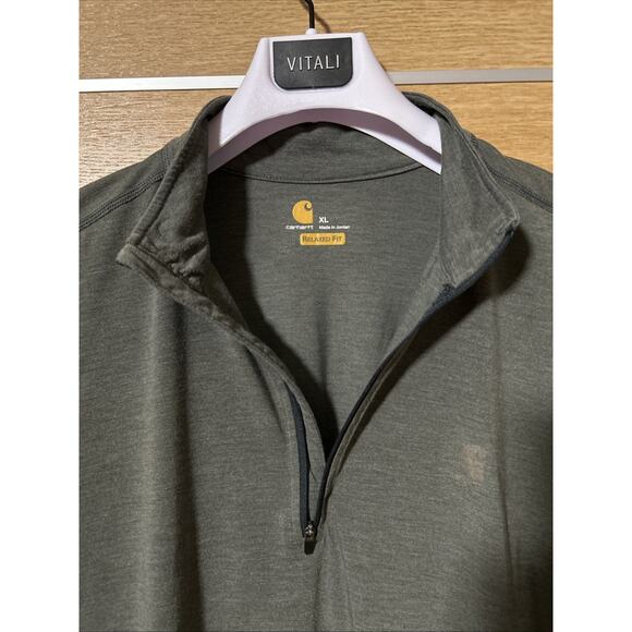 Carhartt Force Extremes® Long Sleeve Half-Zip Shirt Green Size XL 103299-036 - Picture 2 of 11